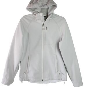 Kirkland Signature Women SIze S Jacket Softshell Hood Full Zip Fleece Lined Gray